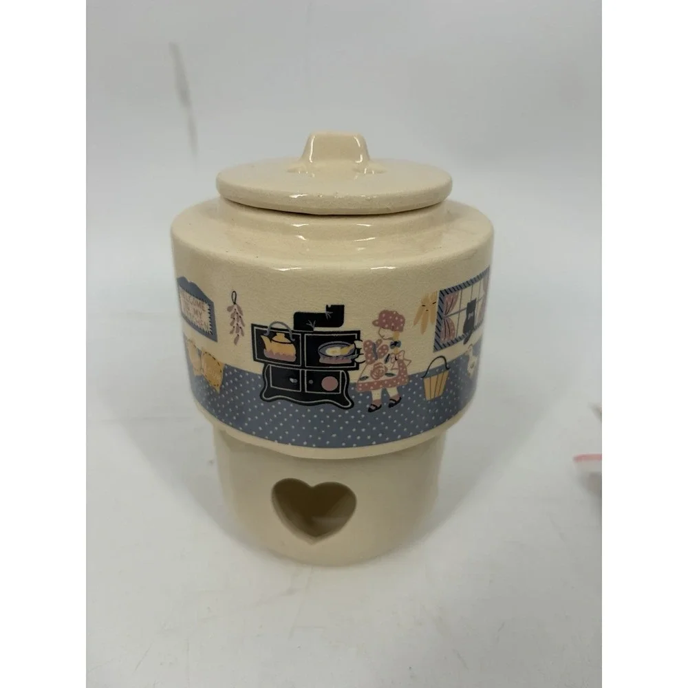 VTG Kmart Taiwan Potpourri Simmering Set Ceramic Warmer Goose w/ Box